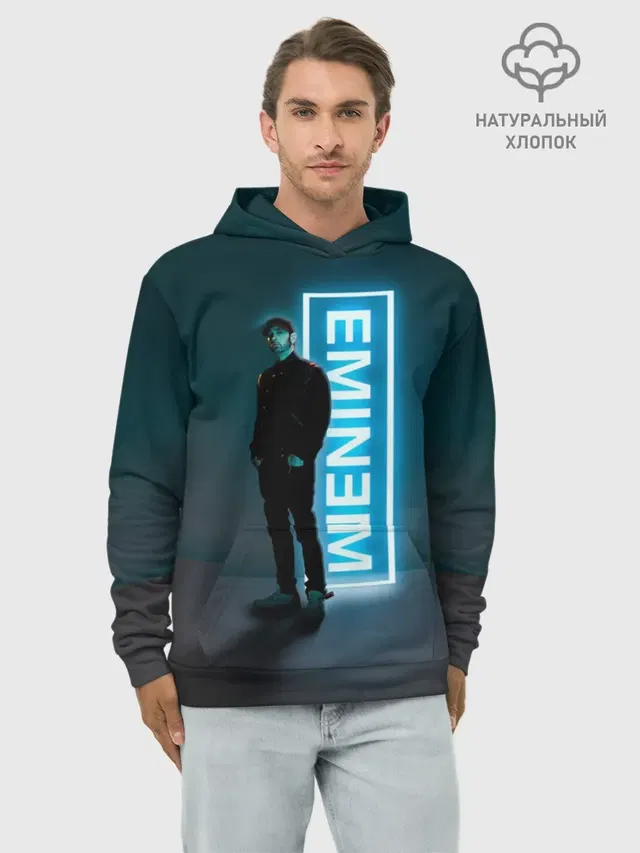 Худи мужской базовый хлопок с принтом «Eminem»