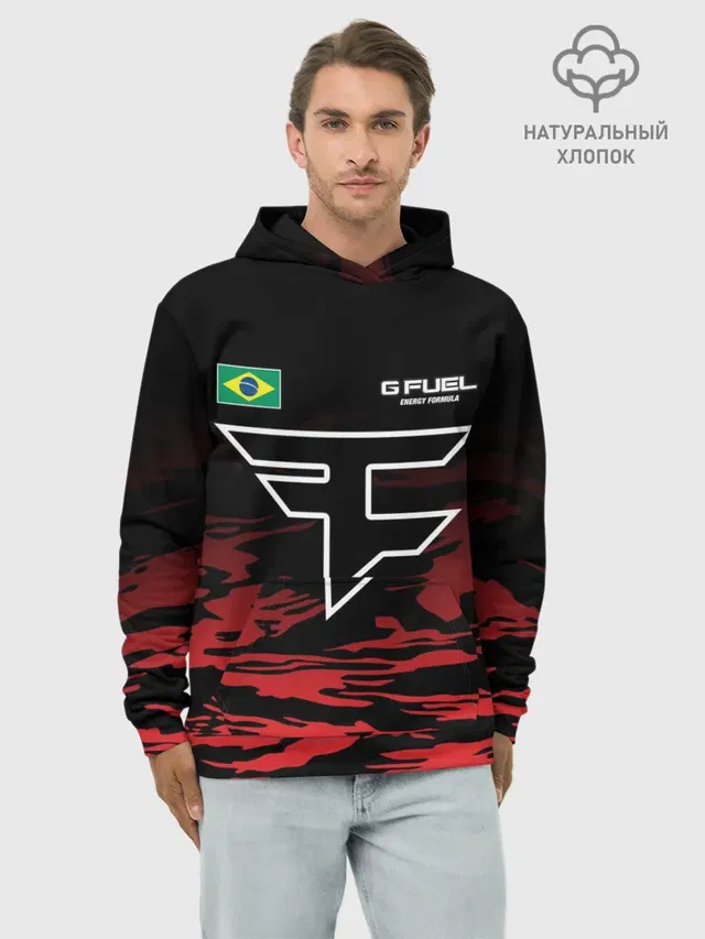 Худи мужской базовый хлопок с принтом «Counter-Strike — cs:go - FaZe Clan»