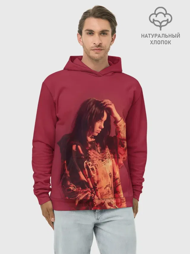 Худи мужской базовый хлопок с принтом «Billie Eilish»