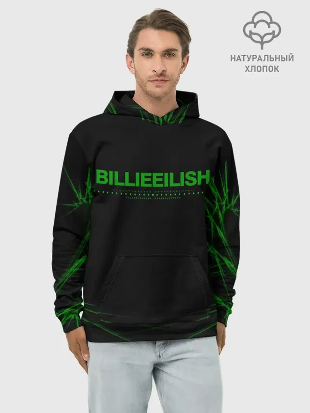 Худи мужской базовый хлопок с принтом «Billie Eilish»