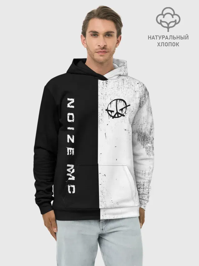 Худи мужской базовый хлопок с принтом «Noize MC»