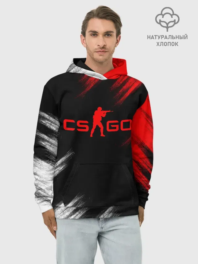 Худи мужской базовый хлопок с принтом «Counter-Strike»