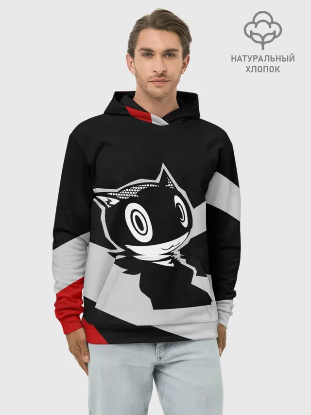 Худи мужской базовый хлопок с принтом «Persona 5 — Morgana»