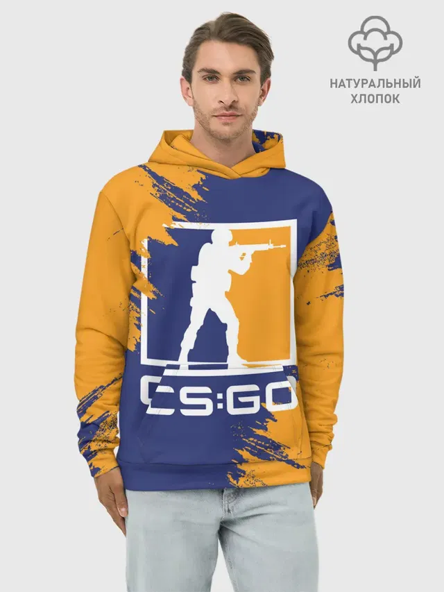 Худи мужской базовый хлопок с принтом «Counter-Strike — CS:GO»