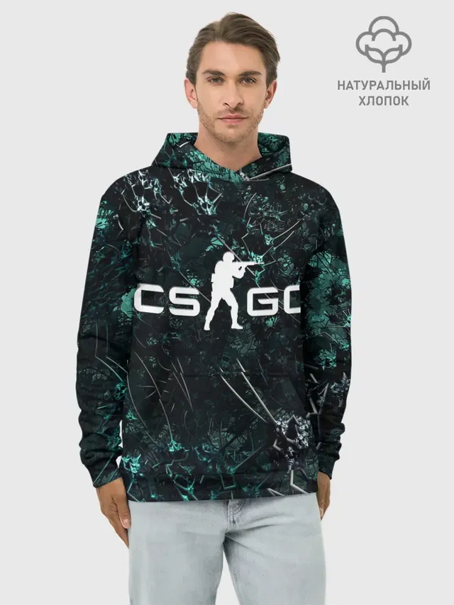 Худи мужской базовый хлопок с принтом «Counter-Strike — CS GO»