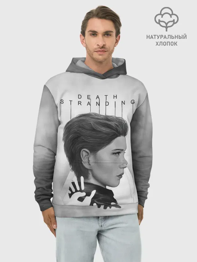 Худи мужской базовый хлопок с принтом «Fragile»