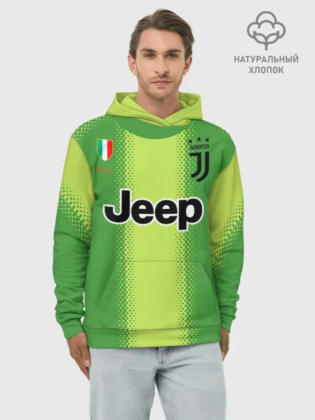 Худи мужской базовый хлопок с принтом «Ювентус — Buffon Palace away 19-20»