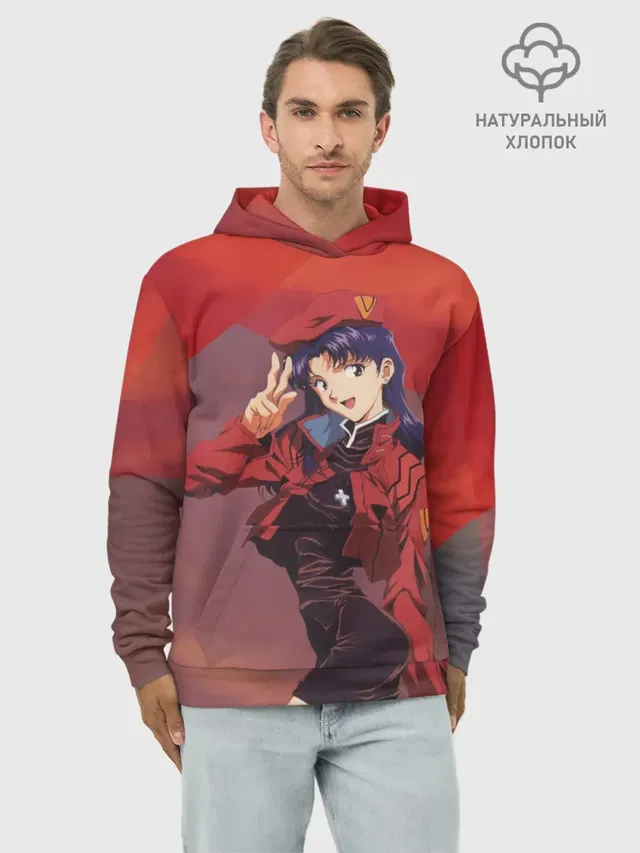 Misato Katsuragi на красном
