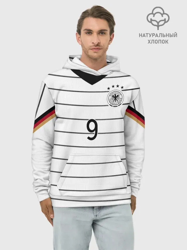 Худи мужской базовый хлопок с принтом «Werner home EURO 2020»