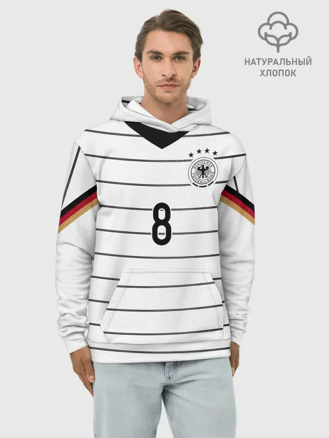 Худи мужской базовый хлопок с принтом «Сборная Германии — Kross home EURO 2020»