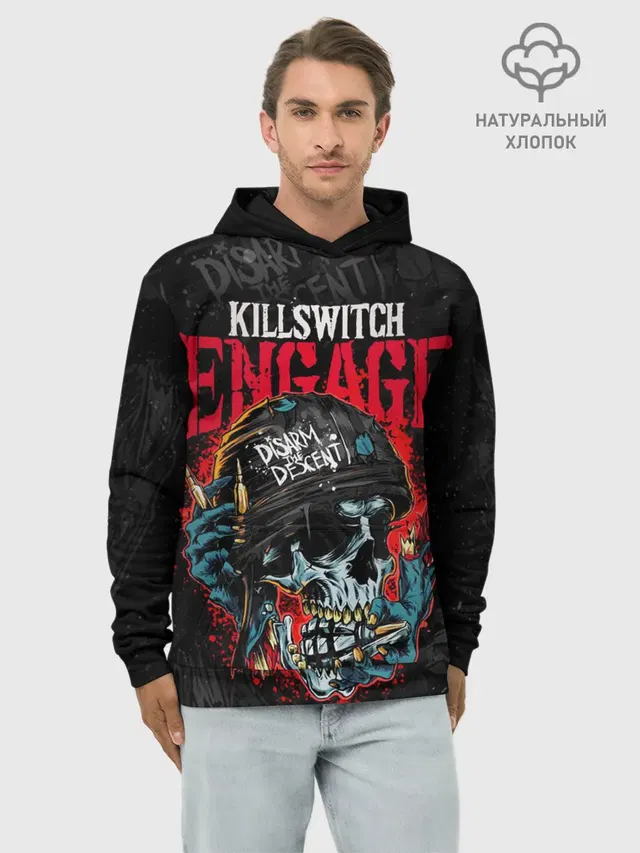 Худи мужской базовый хлопок с принтом «Разный рок — Killswitch Engage»
