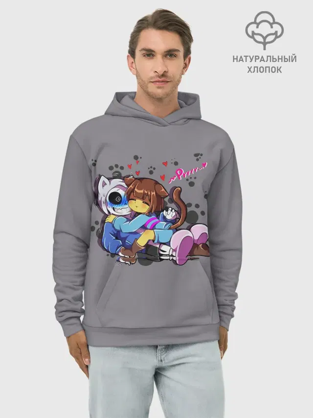 Худи мужской базовый хлопок с принтом «Undertale»