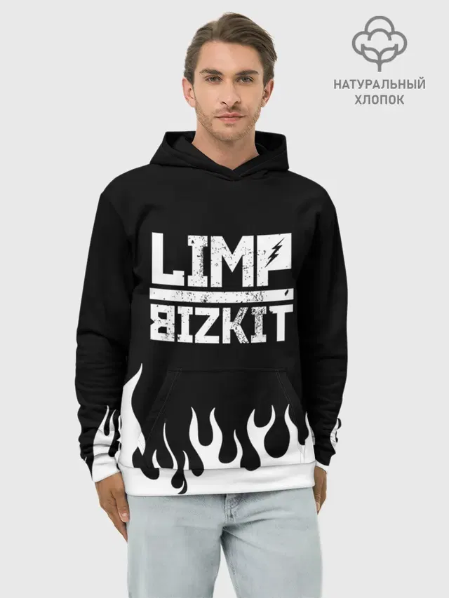 Худи мужской базовый хлопок с принтом «Limp Bizkit»