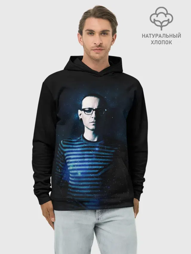 Худи мужской базовый хлопок с принтом «Linkin Park Chester Bennington»