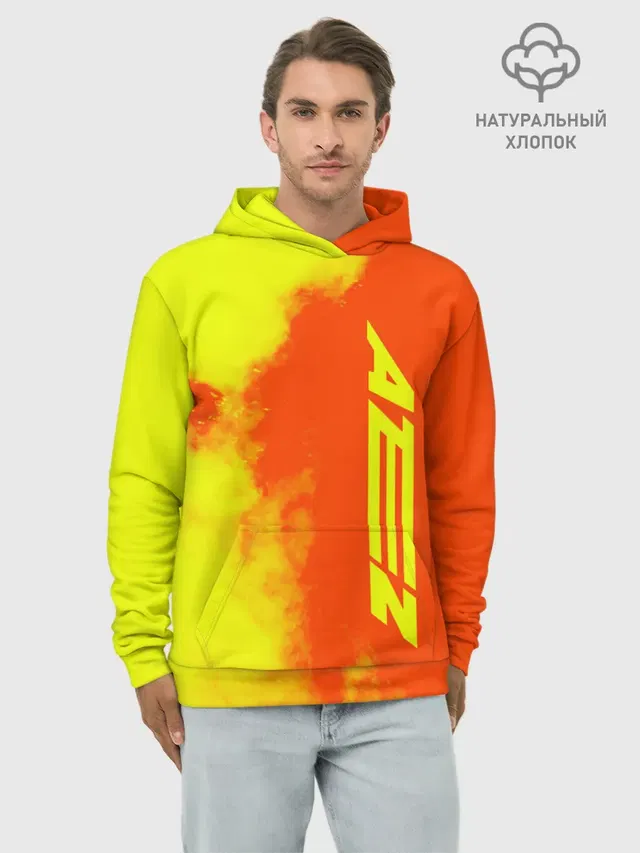 Худи мужской базовый хлопок с принтом «Ateez»