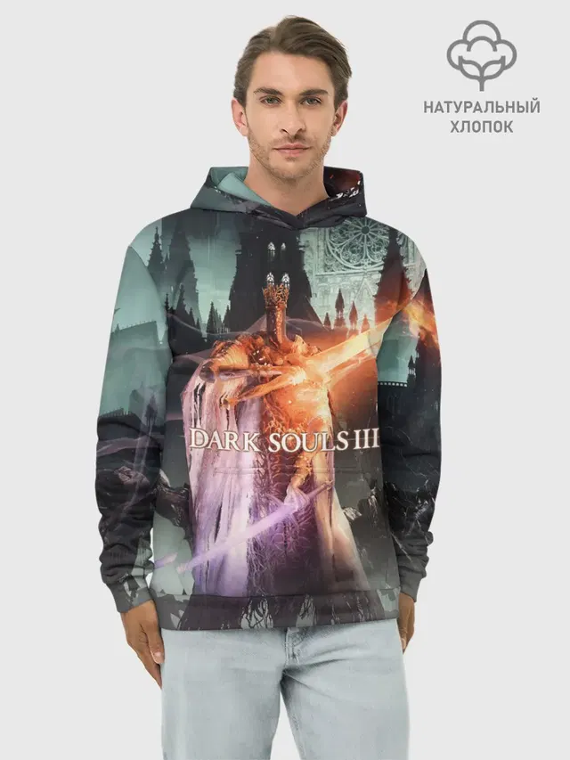 Худи мужской базовый хлопок с принтом «Dark Souls — Dark Souls 3 Pontiff Sulyvahn»