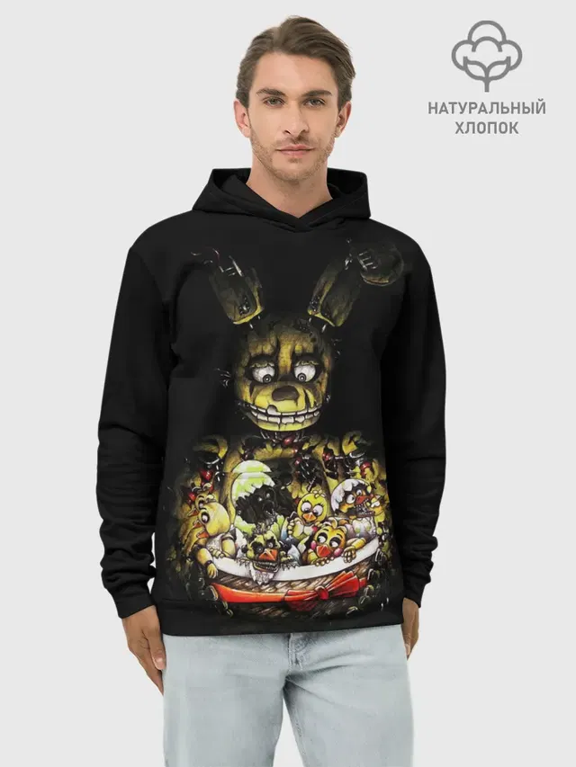 Худи мужской базовый хлопок с принтом «Five Nights At Freddy\s»