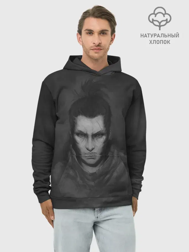 Худи мужской базовый хлопок с принтом «Sekiro shadow die twice — Sekiro Art»