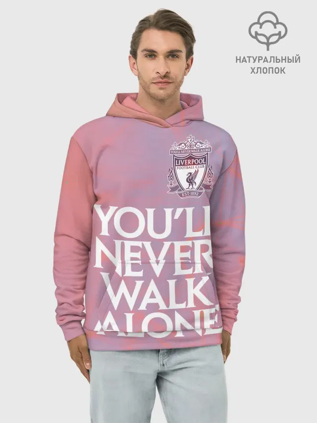 Худи мужской базовый хлопок с принтом «Liverpool Football Club»