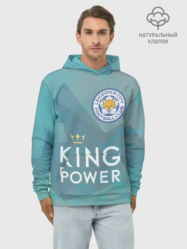 Худи мужской базовый хлопок с принтом «Leicester City — Лестер Сити»
