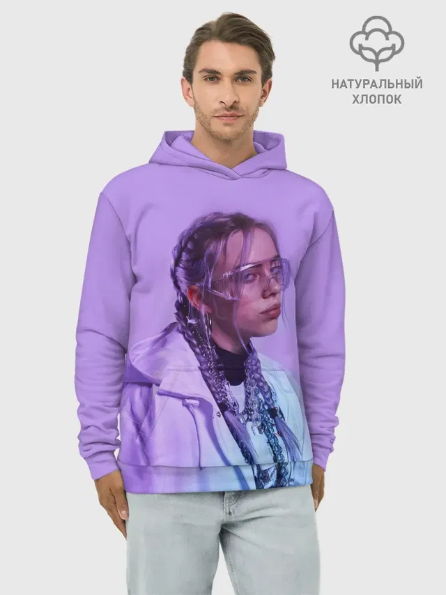 Худи мужской базовый хлопок с принтом «Billie Eilish»