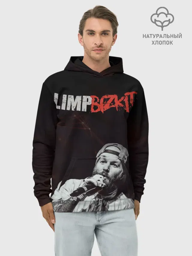 Худи мужской базовый хлопок с принтом «Limp Bizkit»