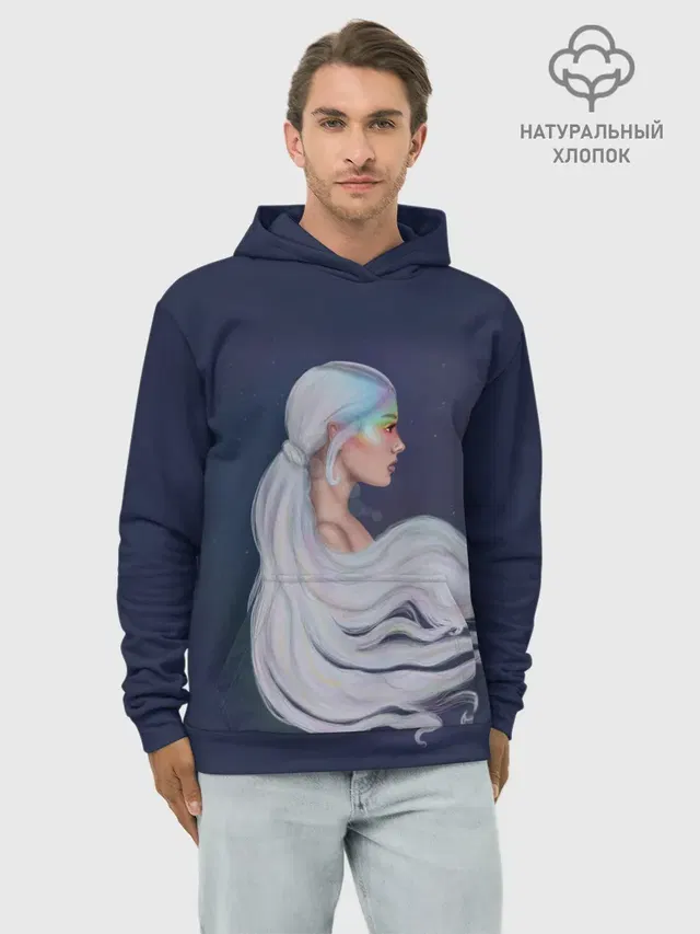 Худи мужской базовый хлопок с принтом «Ариана Гранде — Ariana Grande»