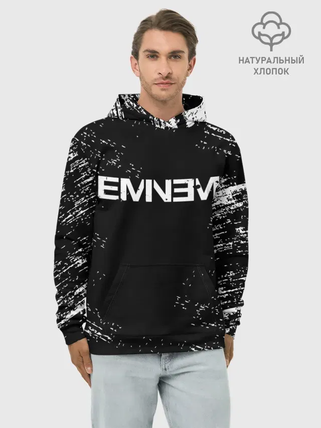 Худи мужской базовый хлопок с принтом «Eminem»