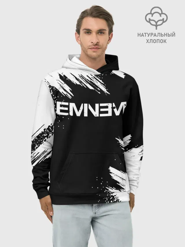 Худи мужской базовый хлопок с принтом «Eminem»