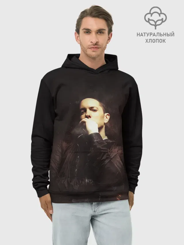 Худи мужской базовый хлопок с принтом «Eminem»
