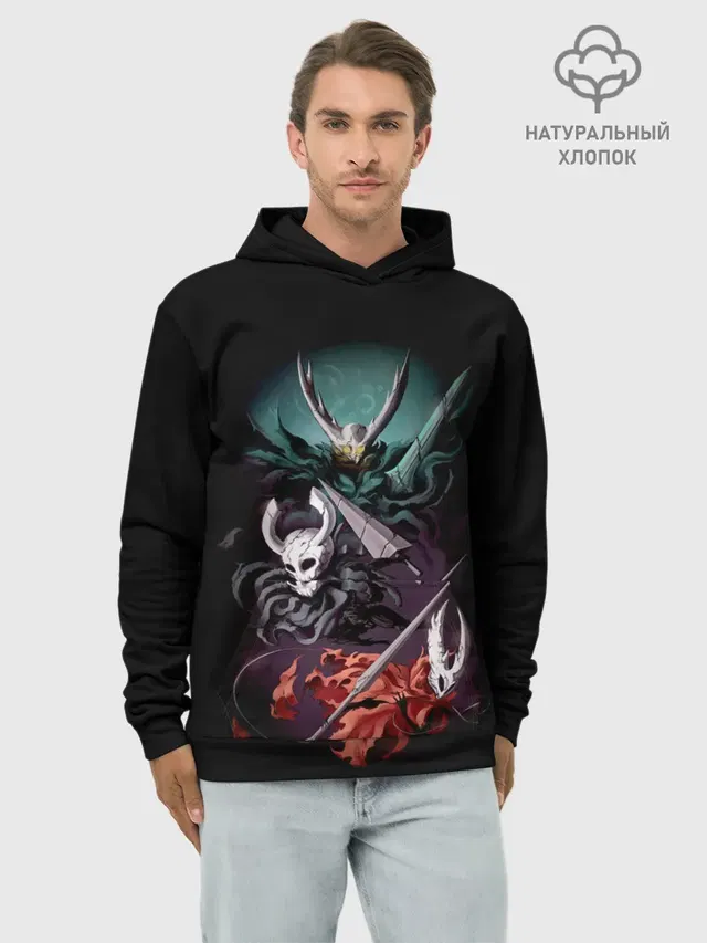 Худи мужской базовый хлопок с принтом «Hollow Knight franchise»