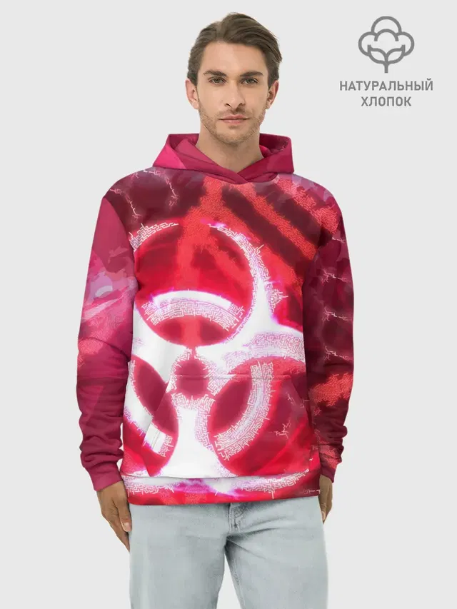 Худи мужской базовый хлопок с принтом «Разные игры — Plague Inc LB»