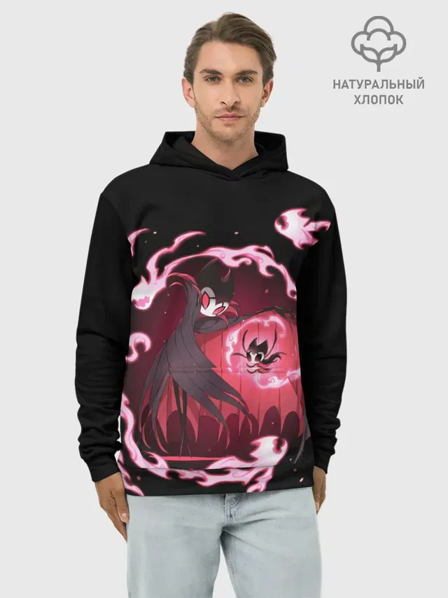 Худи мужской базовый хлопок с принтом «Hollow Knight»