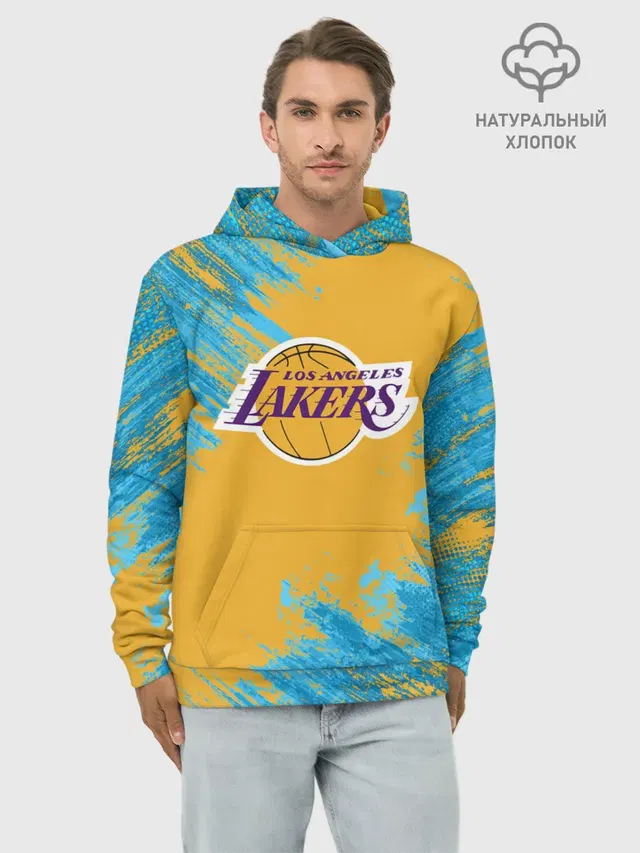 Худи мужской базовый хлопок с принтом «Лейкерс — Kobe Bryant»