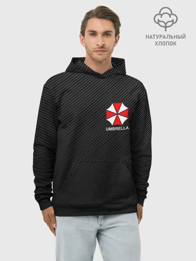Худи мужской базовый хлопок с принтом «Umbrella Corp Амбрелла Корп»