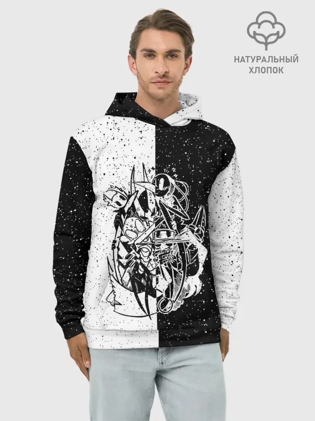Худи мужской базовый хлопок с принтом «Hollow Knight»