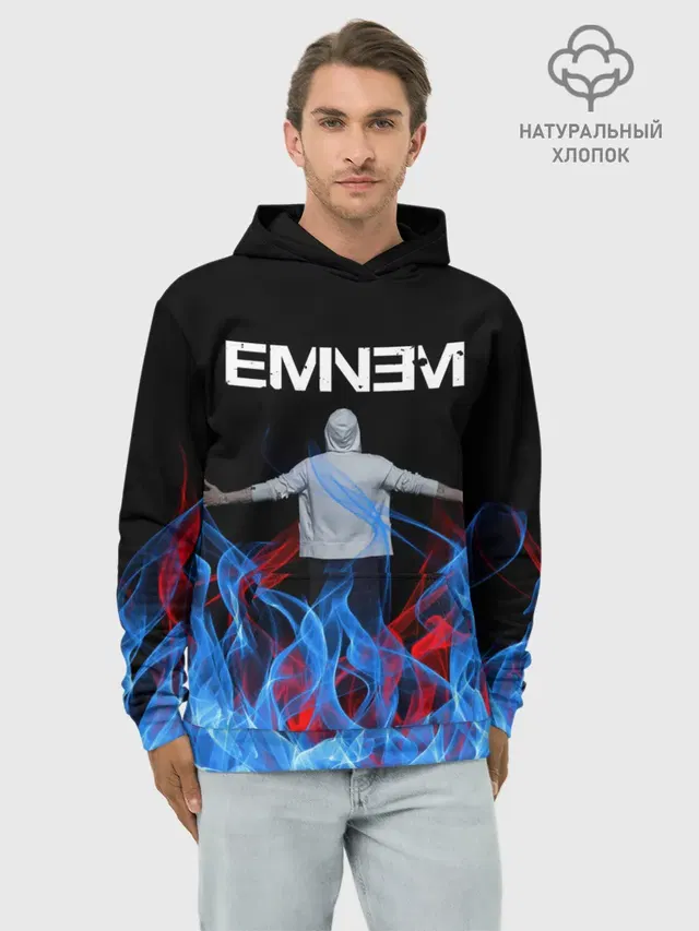 Худи мужской базовый хлопок с принтом «Eminem»