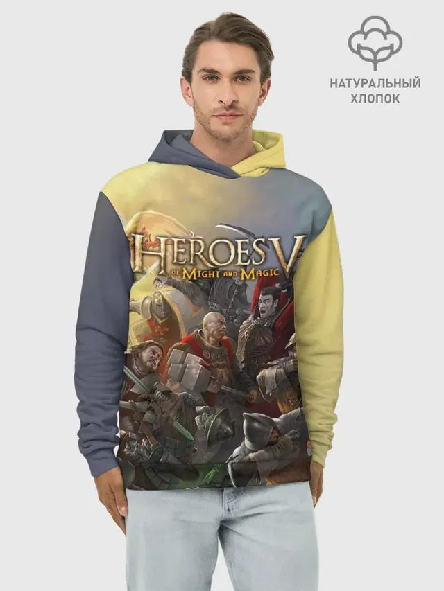 Худи мужской базовый хлопок с принтом «Heroes — Heroes of Might and Magic»