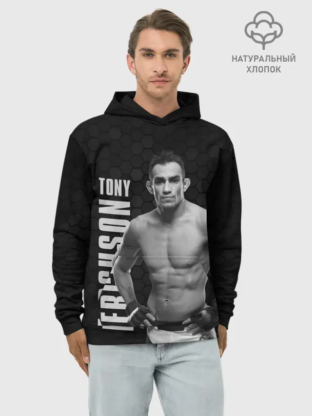 Худи мужской базовый хлопок с принтом «MMA — EL CUCUY Tony Ferguson»