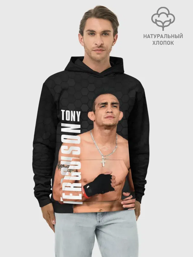 Худи мужской базовый хлопок с принтом «MMA — EL CUCUY Tony Ferguson»