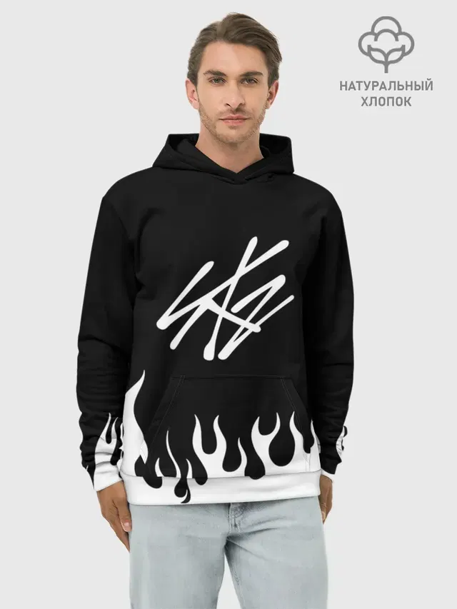 Худи мужской базовый хлопок с принтом «Stray Kids»