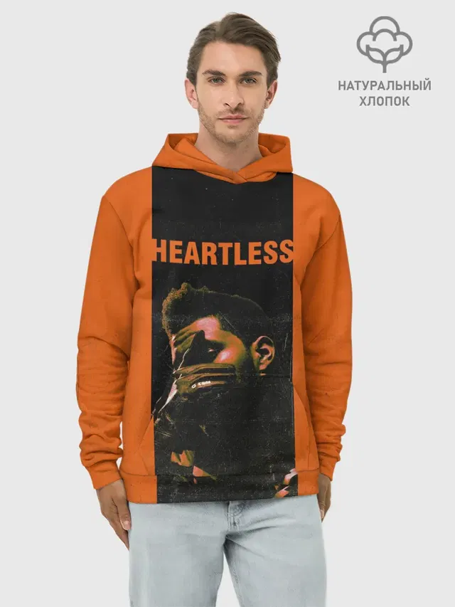 Худи мужской базовый хлопок с принтом «The Weeknd — HEARTLESS»