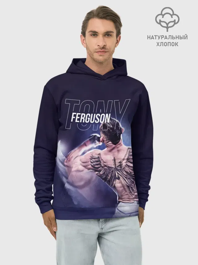 Худи мужской базовый хлопок с принтом «MMA — Tony Ferguson»