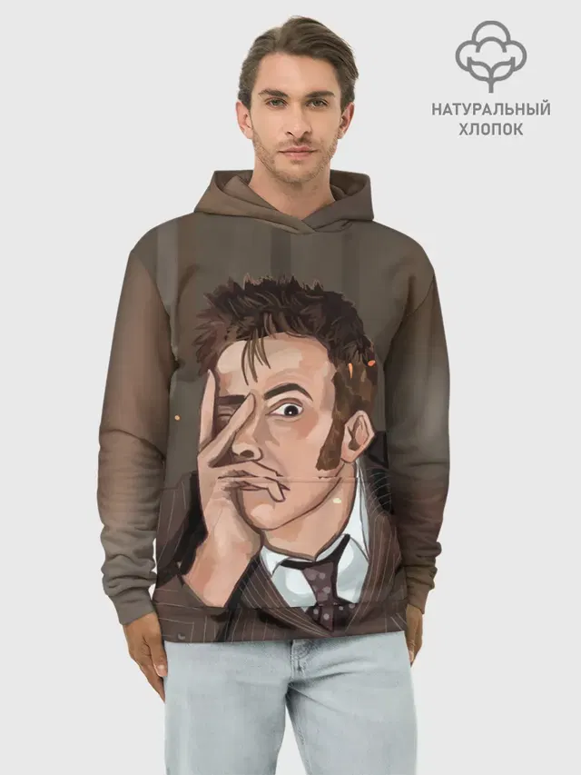 Худи мужской базовый хлопок с принтом «10Th Doctor WHO»