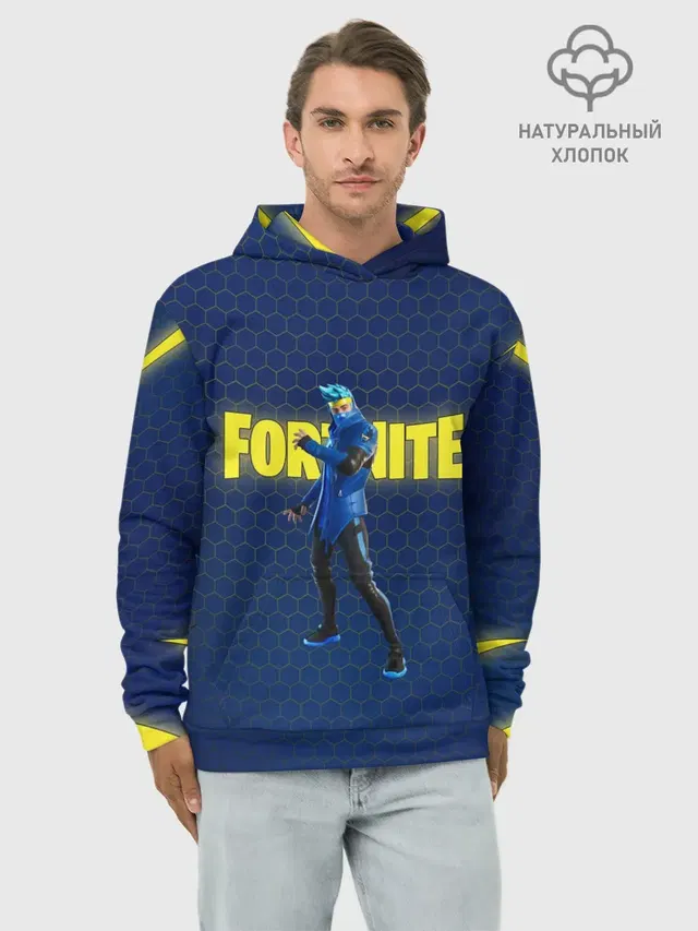 Худи мужской базовый хлопок с принтом «Фортнайт — FORTNITE NINJA»