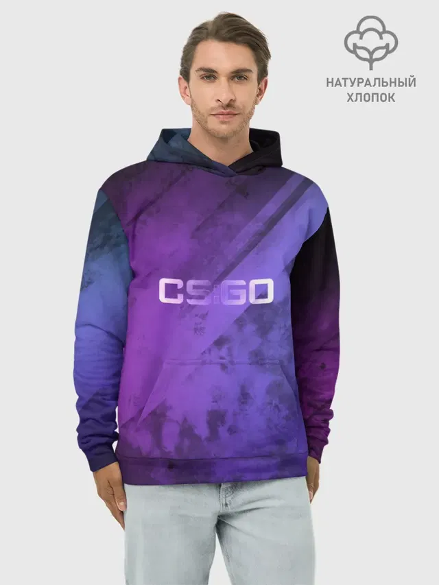 Худи мужской базовый хлопок с принтом «Counter-Strike — CSGO»