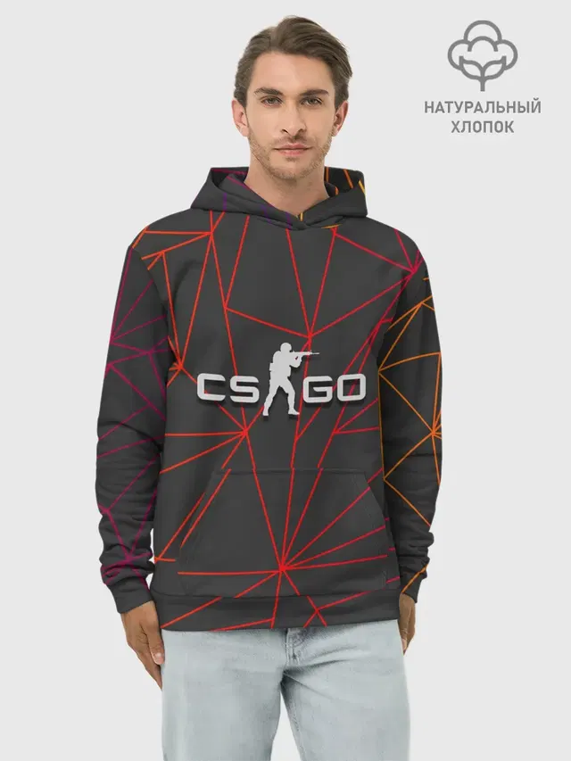 Худи мужской базовый хлопок с принтом «Counter-Strike — CSGO»