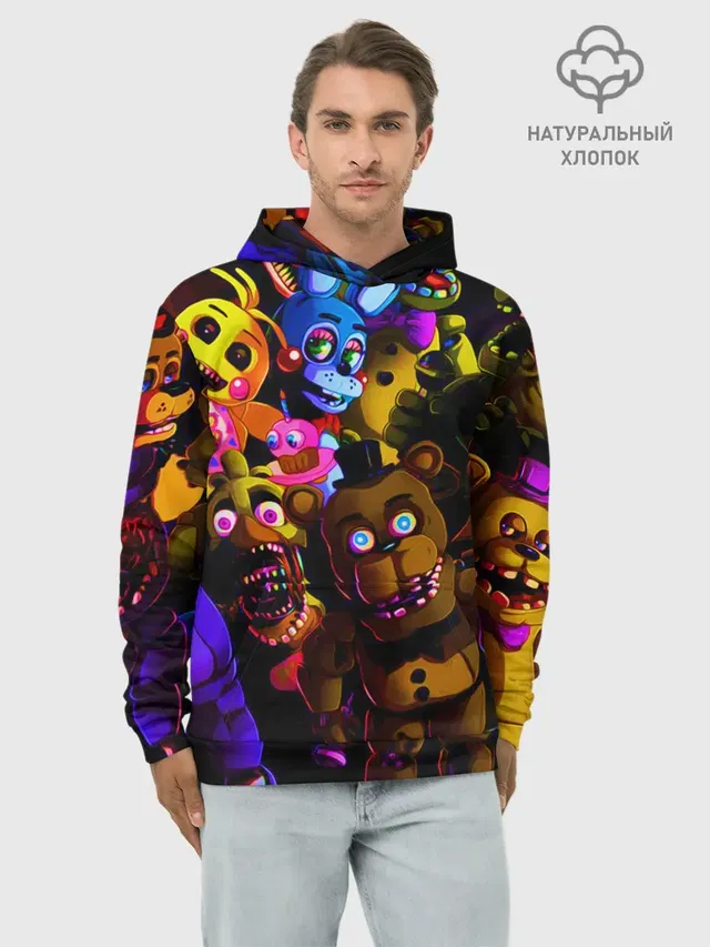 Худи мужской базовый хлопок с принтом «Five Nights At Freddy\s»