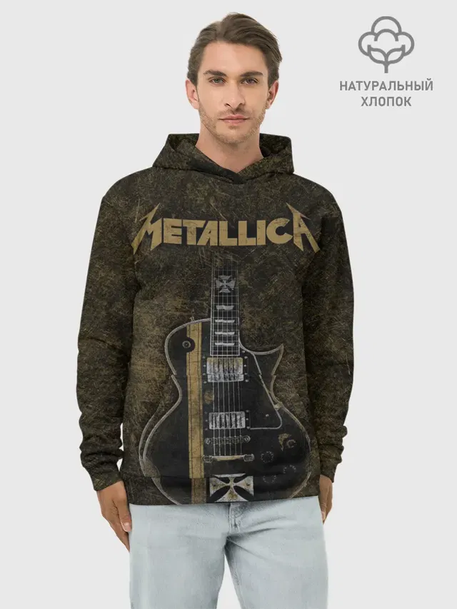 Худи мужской базовый хлопок с принтом «Metallica»
