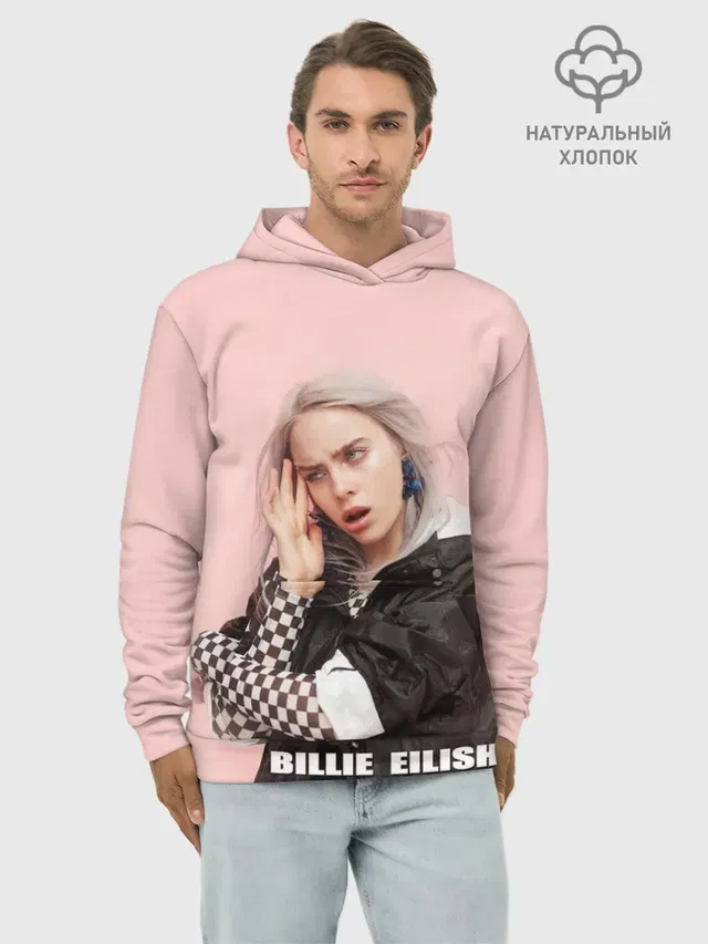 Худи мужской базовый хлопок с принтом «Billie Eilish»